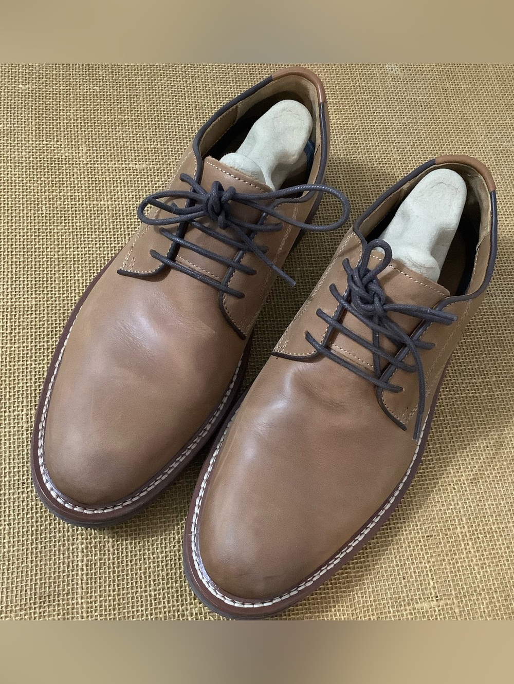 Johnston & Murphy Men's Classic Brown Leather Derby Shoes - Lace-Up size 8.5 M